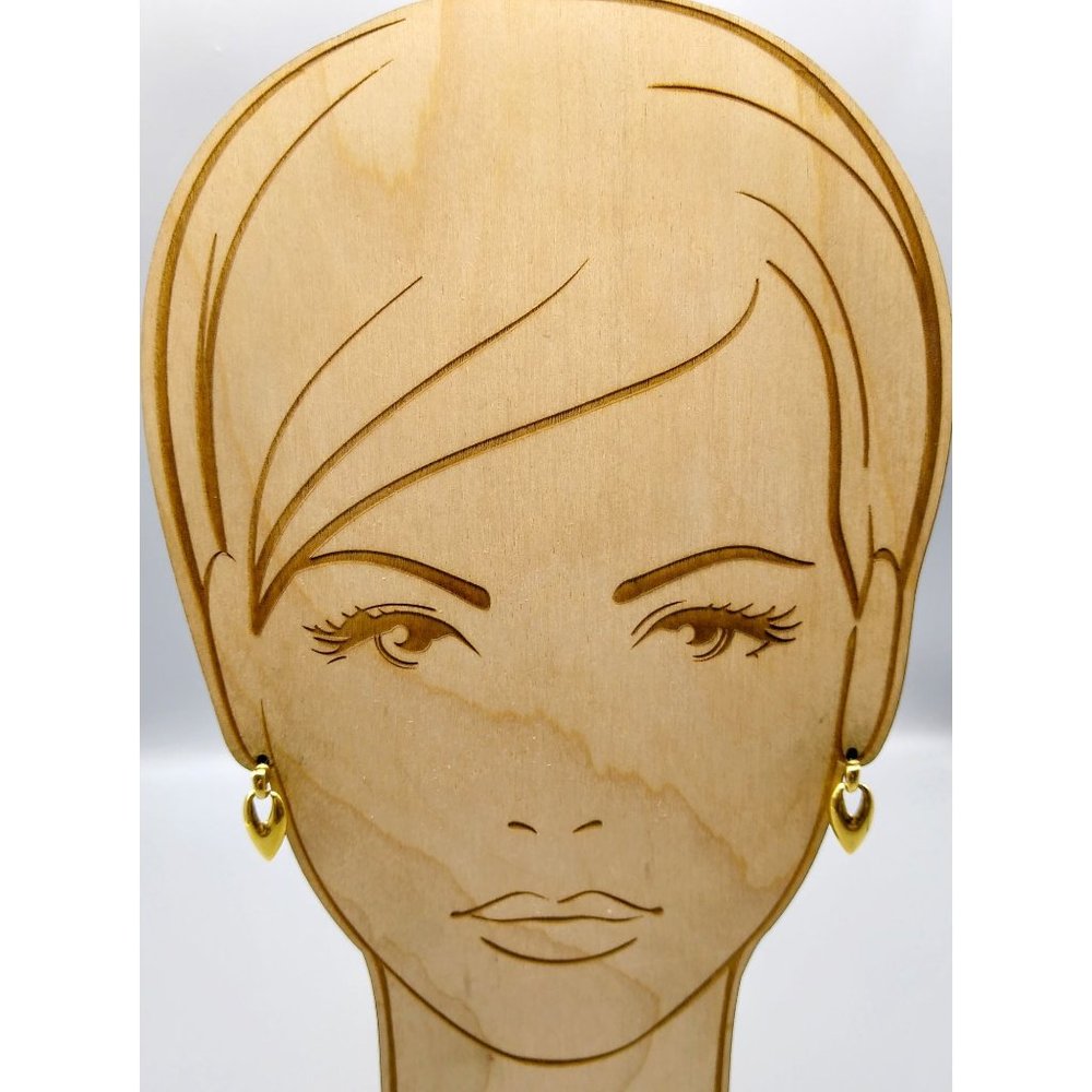 Basic Vintage Door Knocker Earrings, Gold Tone Chic Studs
